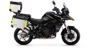 QJ MOTOR SRT 900S moto adventure carretera lateral derecho negro